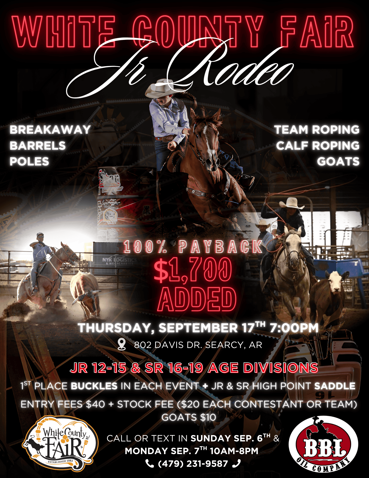 Brown And White Ripped Rodeo Night Flyer